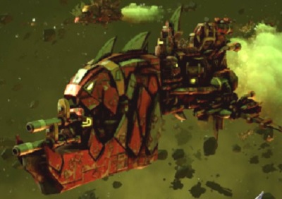 Savage Gunship - Ork Pirates - Units - Battlefleet Gothic: Armada - Game Guide and Walkthrough