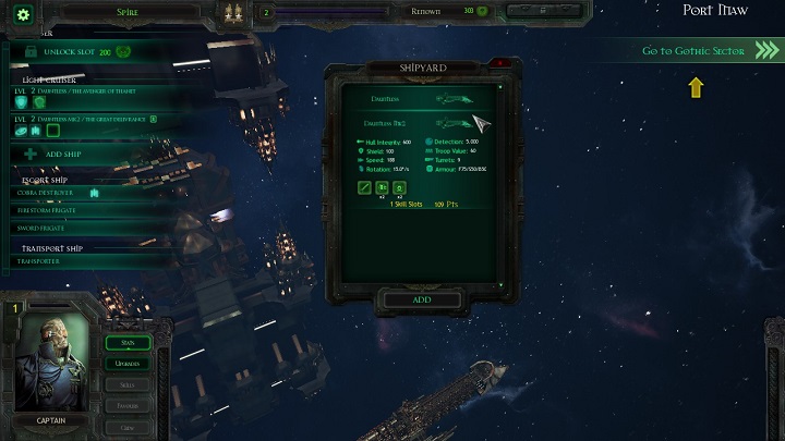 When expanding your fleet, you can chose different ships from each class. - Shipyard - General tips - Battlefleet Gothic: Armada - Game Guide and Walkthrough