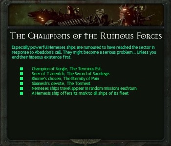 During the campaign, you will have the option to destroy powerful Imperial ships that have been under Chaos control for years - Special missions - Campaign - Battlefleet Gothic: Armada - Game Guide and Walkthrough