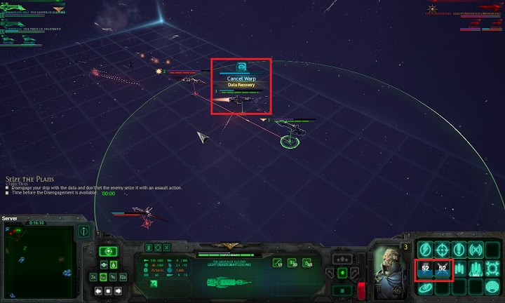 To complete the mission, you have to steal data and escape from the battlefield - Chapter I - The Hand of Darkness - Campaign - Battlefleet Gothic: Armada - Game Guide and Walkthrough