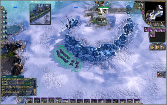 At the beginning, summon four squads of Forsaken and head towards the bridge-like structure called Titan's Wall - Example scenarios - The Soultree - part 1 - Example scenarios - BattleForge - Game Guide and Walkthrough