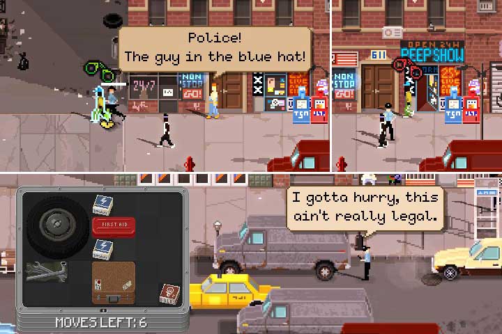 Shopkeepers will help you find shoplifters. When searching a car, be quick, and remember that criminals always stash their illegal possessions under the spare tire. - Tickets and interventions | Gameplay basics - Gameplay basics - Beat Cop Game Guide