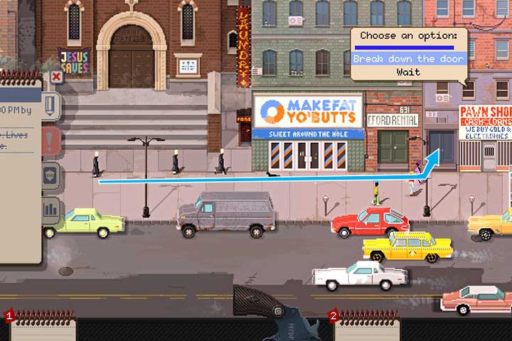 Once you track the cult members on the meeting place, wait for all of them to enter 633. Then start the intervention. - Second week | Description of 21 days of duty - Description of 21 days of duty - Beat Cop Game Guide