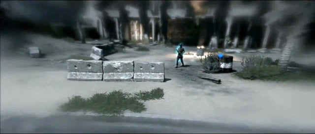 You will distract the guard by hitting the barrels - The Mission | Beyond - Walkthrough - Beyond Two Souls Guide