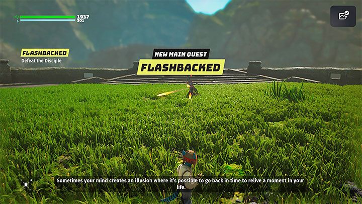 After you progress sufficiently in the game, there will be an opportunity to unlock memories from the past - the first such encounter will be the quest Flashbacked, which will begin with the illusion of meeting a childhood friend - Biomutant: The Automaton Pet - Basics - Biomutant Guide