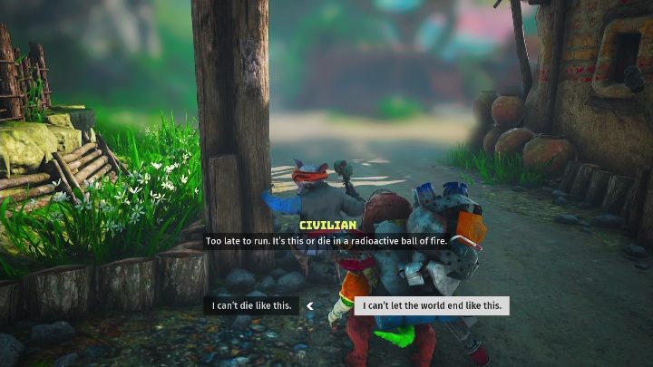 How to start: Talk to a man in town - Namby - Biomutant: The Bomba-Ball Friend - walkthrough - NPC quests - Biomutant Guide