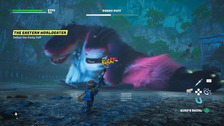 In the second phase of the fight, watch out for the broad paw attack - Biomutant: Porky Puff - how to beat? Boss fight - Bosses - Biomutant Guide