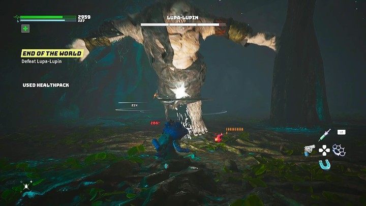 It is definitely easier to fight with ranged weapons, as you will be out of range of many of Lupa-Lupin's attacks - Biomutant: Lupa-Lupin, the final boss - how to defeat? - Bosses - Biomutant Guide