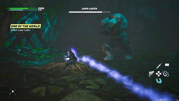 It should be noted here that Lupa-Lupin can block psionic and other special attacks, which will greatly reduce the damage done - Biomutant: Lupa-Lupin, the final boss - how to defeat? - Bosses - Biomutant Guide