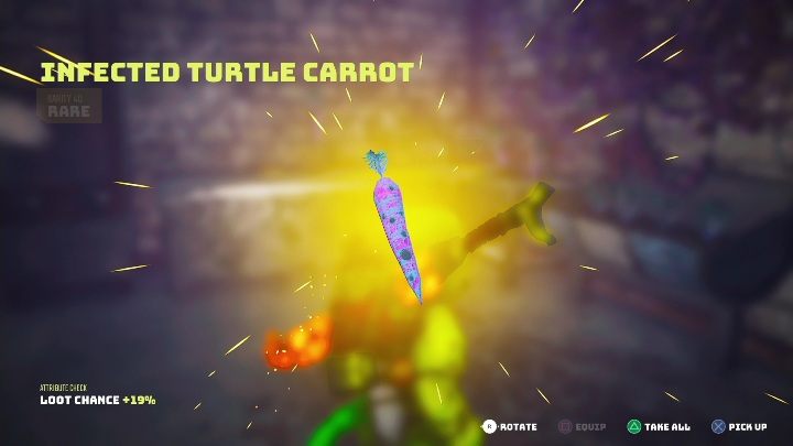 In a small room, you will find an infected carrot - Biomutant: Chubsa the Tortler - walkthrough - NPC quests - Biomutant Guide