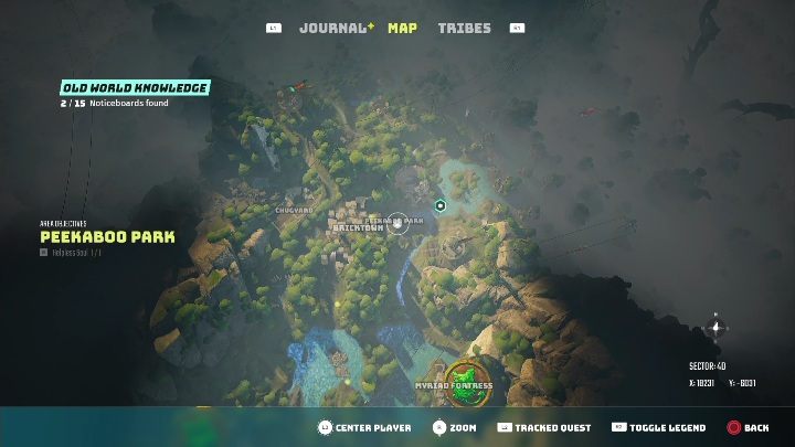Location: In an empty square, in the Peekabod Park - Biomutant: Captives - walkthrough - Exploration - Biomutant Guide