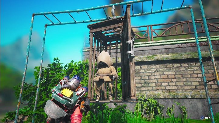 You will come across the first captive in the Peekabod Park - Biomutant: Captives - walkthrough - Exploration - Biomutant Guide