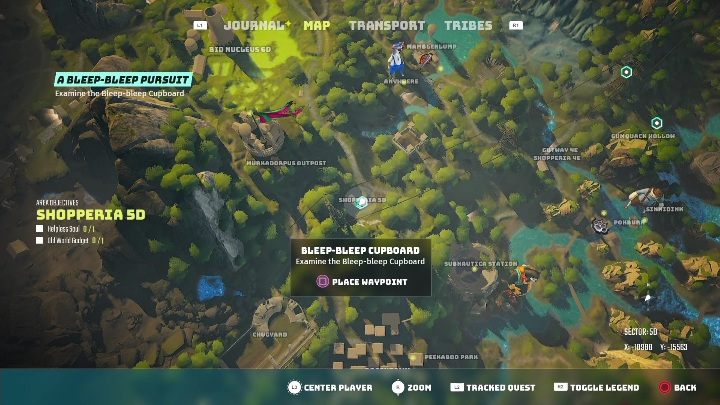 Location: In the square in the destroyed city, Shopperia 5D - Biomutant: Captives - walkthrough - Exploration - Biomutant Guide