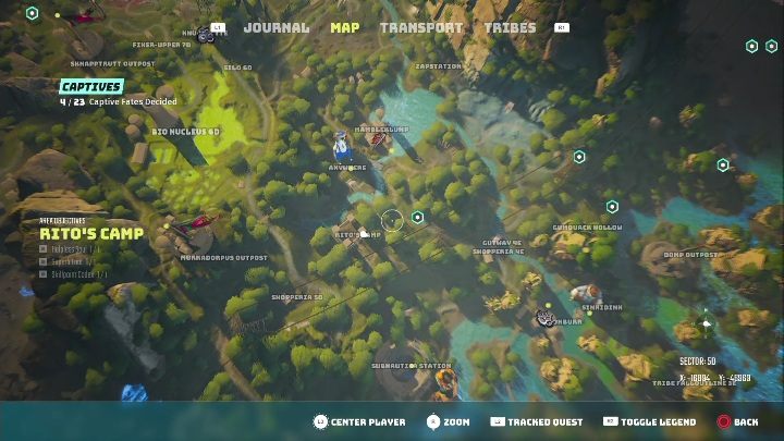 Location: In the Rito's Camp - Biomutant: Captives - walkthrough - Exploration - Biomutant Guide