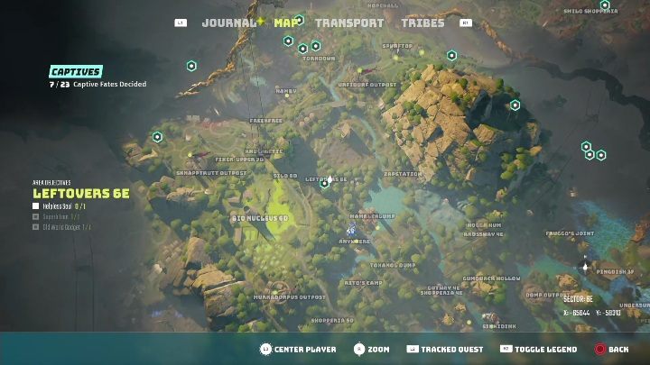 Location: Leftovers 6E - Biomutant: Captives - walkthrough - Exploration - Biomutant Guide