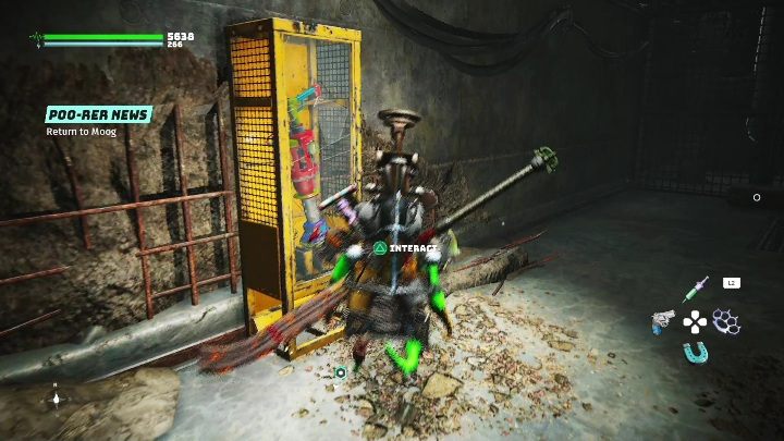 The entrance to the vault is in a small descent in the middle of an empty plaza - Biomutant: Old World Vaults - walkthrough - Exploration - Biomutant Guide