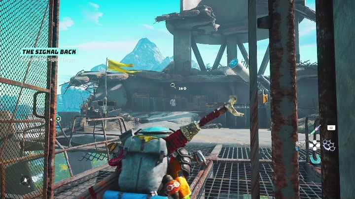 How to start: Talk to the woman at the top of the Watchout - Biomutant: Nova - walkthrough - NPC quests - Biomutant Guide