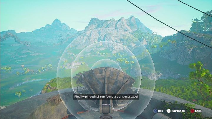 Once you gain access to the satellite, direct it towards the mountain on the right - Biomutant: The Cold Zone Pingdish - walkthrough - Pingdishes - Biomutant Guide