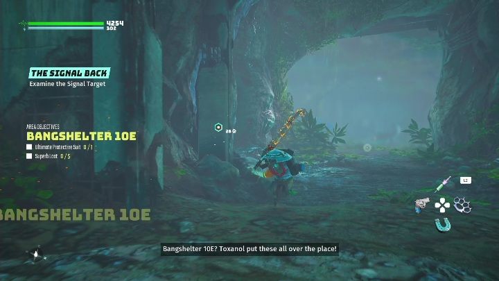 You'll find the suit in Bangshelter 10E - Biomutant: The Cold Zone Pingdish - walkthrough - Pingdishes - Biomutant Guide