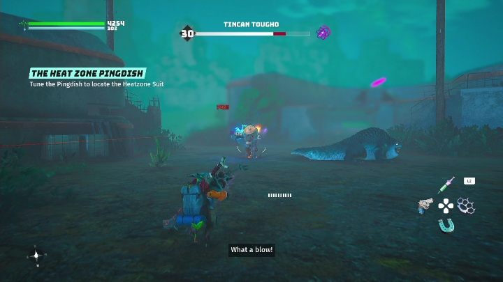 You can find the satellite to check the signal at Pingdish 6K - Biomutant: The Heat Zone Pingdish - walkthrough - Pingdishes - Biomutant Guide