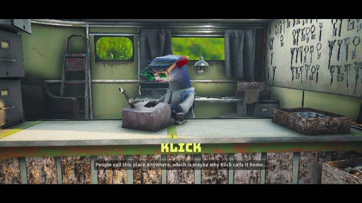 You will meet Klick at Whereaboust, east of Bio Nucleus 6D - Biomutant: Klick Klack - walkthrough - NPC quests - Biomutant Guide