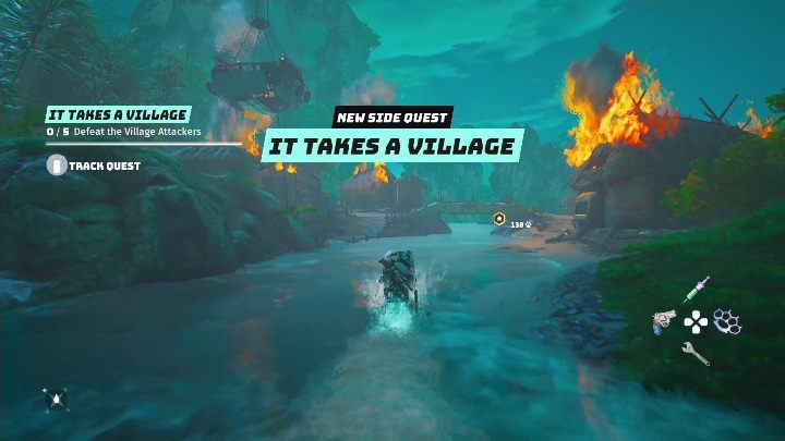 How to start: Encounter a burning village - Biomutant: It takes a village - walkthrough - NPC quests - Biomutant Guide
