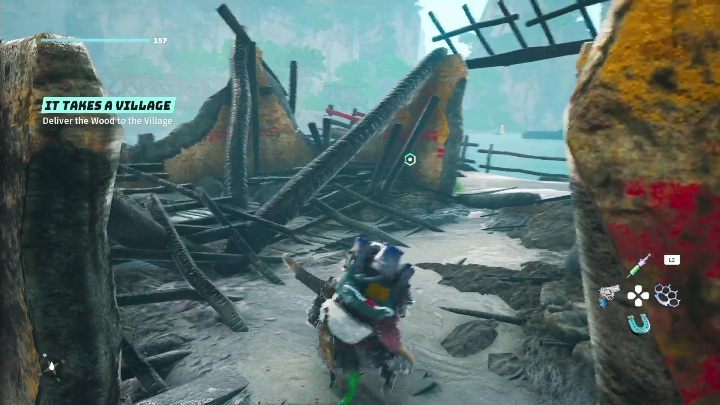 When you return to the village, you must put the wood away and talk to the villagers - Biomutant: It takes a village - walkthrough - NPC quests - Biomutant Guide