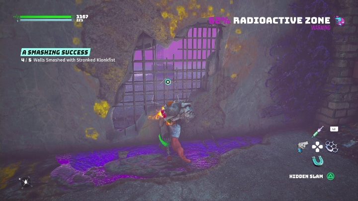 The cracked wall is hidden in the wall, inside the building - Biomutant: A Smashing Success - walkthrough - Related to the main missions - Biomutant Guide