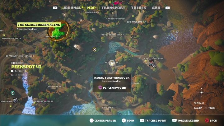 Location: Peekspot 4I - Biomutant: Find the Ring-dinger - walkthrough - NPC quests - Biomutant Guide