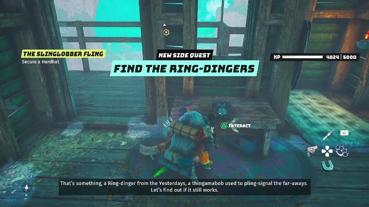 You'll find this Ring-dinger on the tower - Biomutant: Find the Ring-dinger - walkthrough - NPC quests - Biomutant Guide