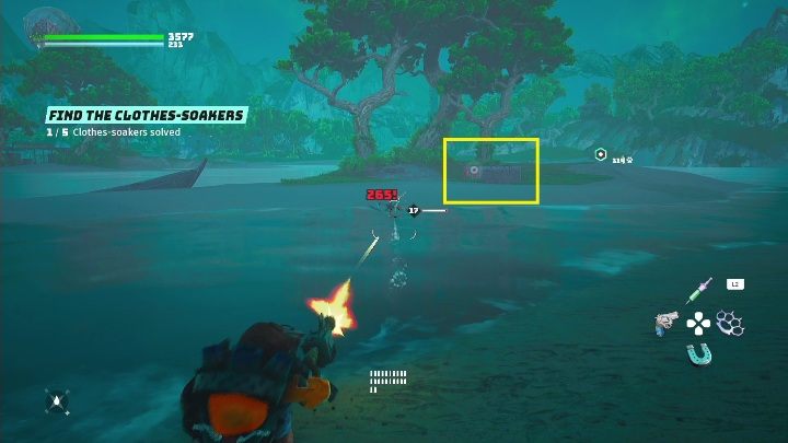 Location: On the beach, in Surfipelago - Biomutant: Googlide Wreckboxes - walkthrough - Exploration - Biomutant Guide