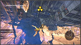 There's a relay station nearby and obviously you'll have to get to it - Act 1 - Chapter 1 - Ascension City Downtown III - Act 1 - Chapter 1 - Bionic Commando - Game Guide and Walkthrough