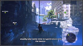 There's a second relay station in this area, but first you should get to the roof of a large building located to your right - Act 1 - Chapter 1 - Ascension City Downtown IV - Act 1 - Chapter 1 - Bionic Commando - Game Guide and Walkthrough