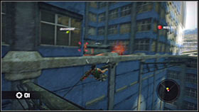 Inspect the first staircase you encounter during your exploration of the building - Act 1 - Chapter 2 - Ascension City Downtown V - Act 1 - Chapter 2 - Bionic Commando - Game Guide and Walkthrough