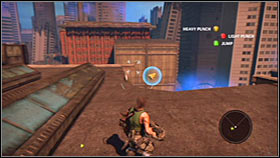 If you've decided to explore the roof you should consider getting rid of soldiers stationed below you by using Death from Above attack - Act 1 - Chapter 2 - Trent Industrial District III - Act 1 - Chapter 2 - Bionic Commando - Game Guide and Walkthrough