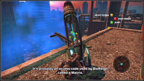 Keep heading forward, but make sure to explore the roof of the building to your right - Act 1 - Chapter 2 - Trent Industrial District III - Act 1 - Chapter 2 - Bionic Commando - Game Guide and Walkthrough