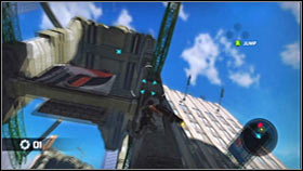 It would be a good idea to use throw ability to get rid of both Polycrafts, however you can also perform zip kicks and use your weapons - Act 1 - Chapter 3 - Ascension City Downtown VII - Act 1 - Chapter 3 - Bionic Commando - Game Guide and Walkthrough