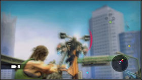 Make sure that both Polycrafts have been destroyed and proceed towards a new pod which has landed here not long ago - Act 1 - Chapter 3 - Ascension City Downtown VII - Act 1 - Chapter 3 - Bionic Commando - Game Guide and Walkthrough