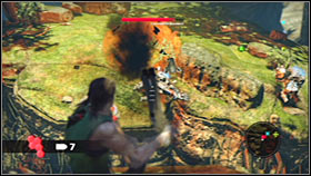 Go to the ledge with the mech once again, but this time turn right - Act 2 - Chapter 1 - Ascension City Park II - Act 2 - Chapter 1 - Bionic Commando - Game Guide and Walkthrough