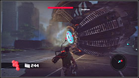 Notice that Spencer has been catapulted into the air - Act 2 - Chapter 2 - The Mohole - BOSS - Act 2 - Chapter 2 - Bionic Commando - Game Guide and Walkthrough