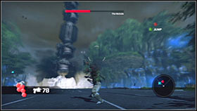 Be patient and wait for the boss to make preparations for a laser eye attack - Act 2 - Chapter 2 - The Mohole - BOSS - Act 2 - Chapter 2 - Bionic Commando - Game Guide and Walkthrough