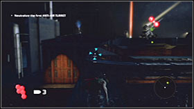 New enemy guards are stationed to the right of the cannon and I would strongly recommend that you eliminate them right now, especially since you'll find a lot of supplies nearby - Act 2 - Chapter 3 - Port Anderson II - Act 2 - Chapter 3 - Bionic Commando - Game Guide and Walkthrough