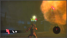 Proceed to your right and use nearby pipes and other large structures to remain where it's safe - Act 2 - Chapter 3 - Port Anderson III - Act 2 - Chapter 3 - Bionic Commando - Game Guide and Walkthrough