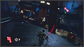 There are new enemy guards standing next to the bridge, however I wouldn't recommend using the rifle to kill them, because you may need the bullets soon - Act 2 - Chapter 3 - Port Anderson III - Act 2 - Chapter 3 - Bionic Commando - Game Guide and Walkthrough