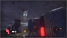 The fifth bonus item can be found floating in the air and you should consider grabbing it once you've dealt with the mechs - Act 2 - Chapter 3 - Port Anderson III - Act 2 - Chapter 3 - Bionic Commando - Game Guide and Walkthrough