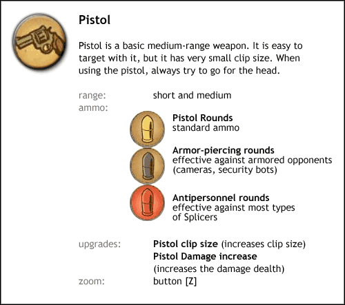 Note: each weapon supports several types of ammunition - Welcome to Rapture (2) | Bioshock Walkthrough - Walkthrough - Bioshock Game Guide