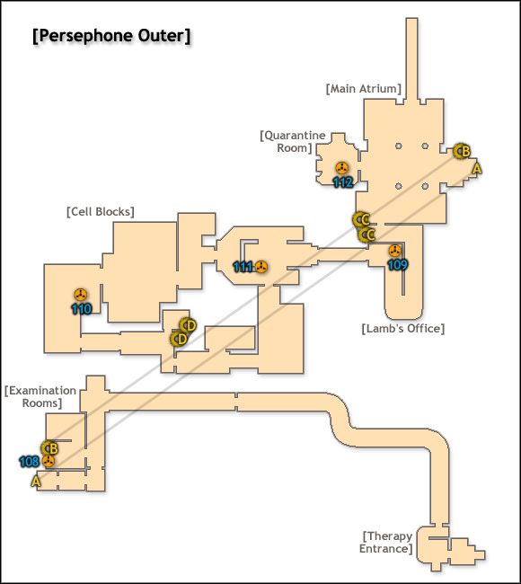 108 - AUDIO DIARY : [Selling Ryan Short] - Augustus Sinclair - BioShock 2: Persephone Outer - audio diaries map - Maps - Audio Diaries - Bioshock 2 Game Guide & Walkthrough