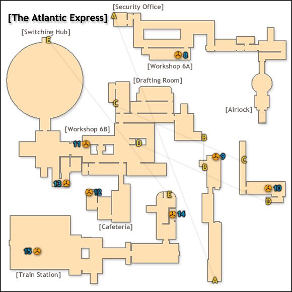 8 - AUDIO DIARY : [The Great Chain Rattles] - Andrew Ryan - BioShock 2: The Atlantic Express - audio diaries map - Maps - Audio Diaries - Bioshock 2 Game Guide & Walkthrough