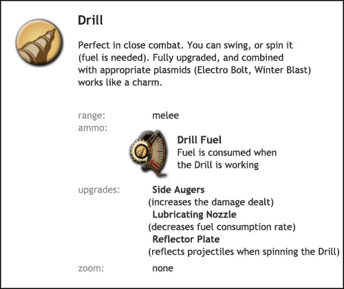 1 - BioShock 2: Weapons and their development stations - tips - Recommendations & tips - Bioshock 2 Game Guide & Walkthrough
