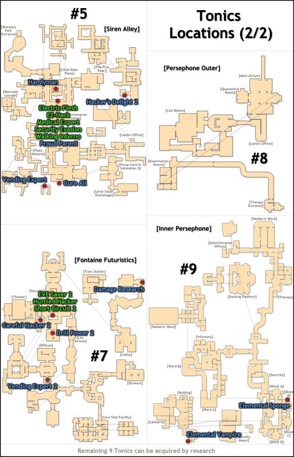 2 - BioShock 2: Gene tonics - maps - Recommendations & tips - Bioshock 2 Game Guide & Walkthrough